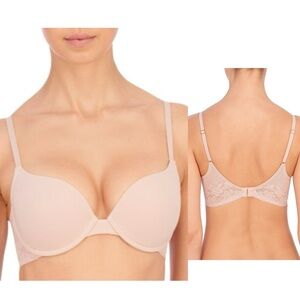 $75 NATORI Sheer Glamour Push-Up Bra size 32DD